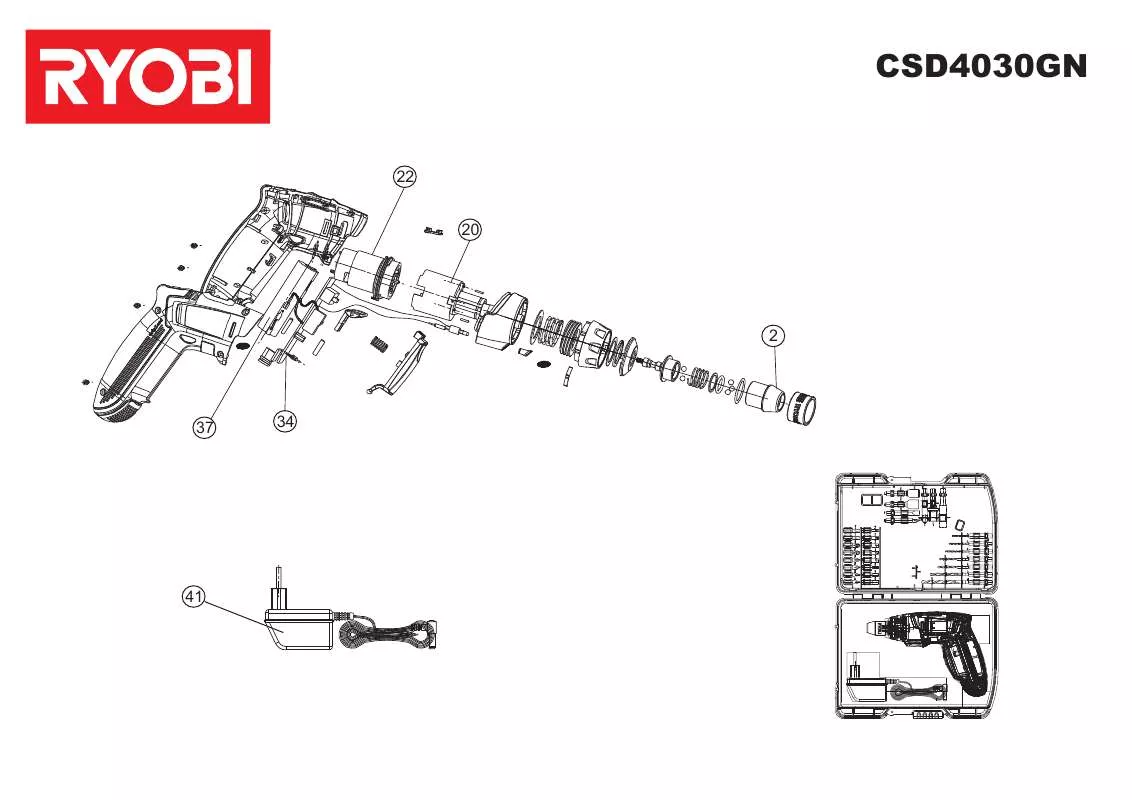 Mode d'emploi RYOBI CSD4030GN