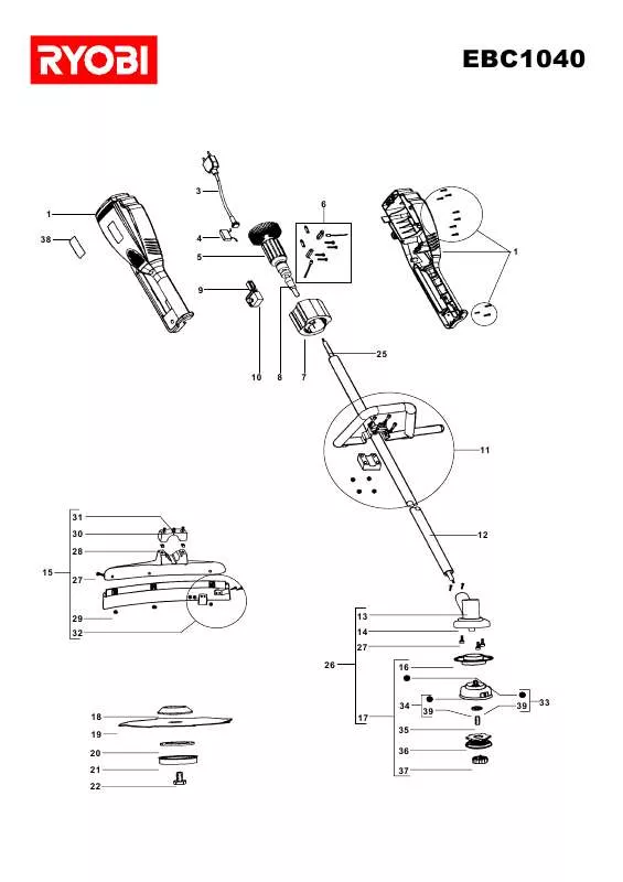 Mode d'emploi RYOBI EBC1040