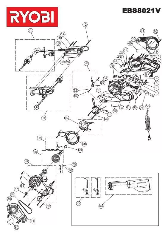 Mode d'emploi RYOBI EBS8021V