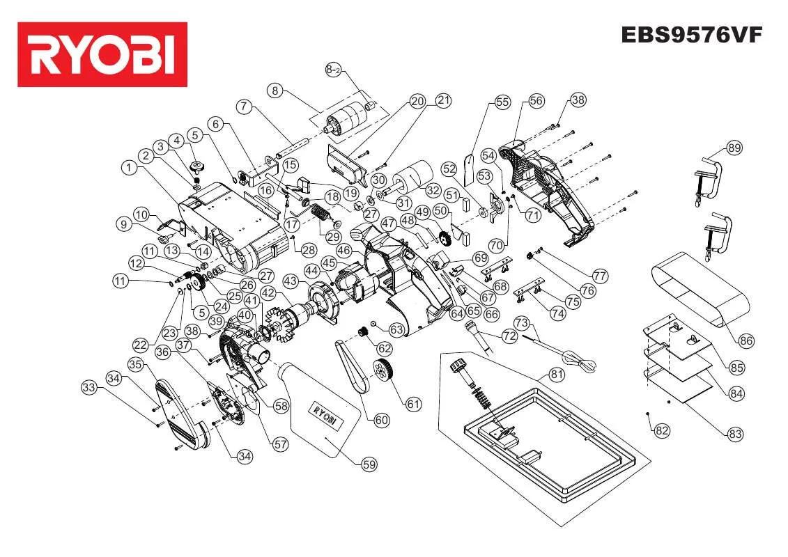 Mode d'emploi RYOBI EBS9576VF