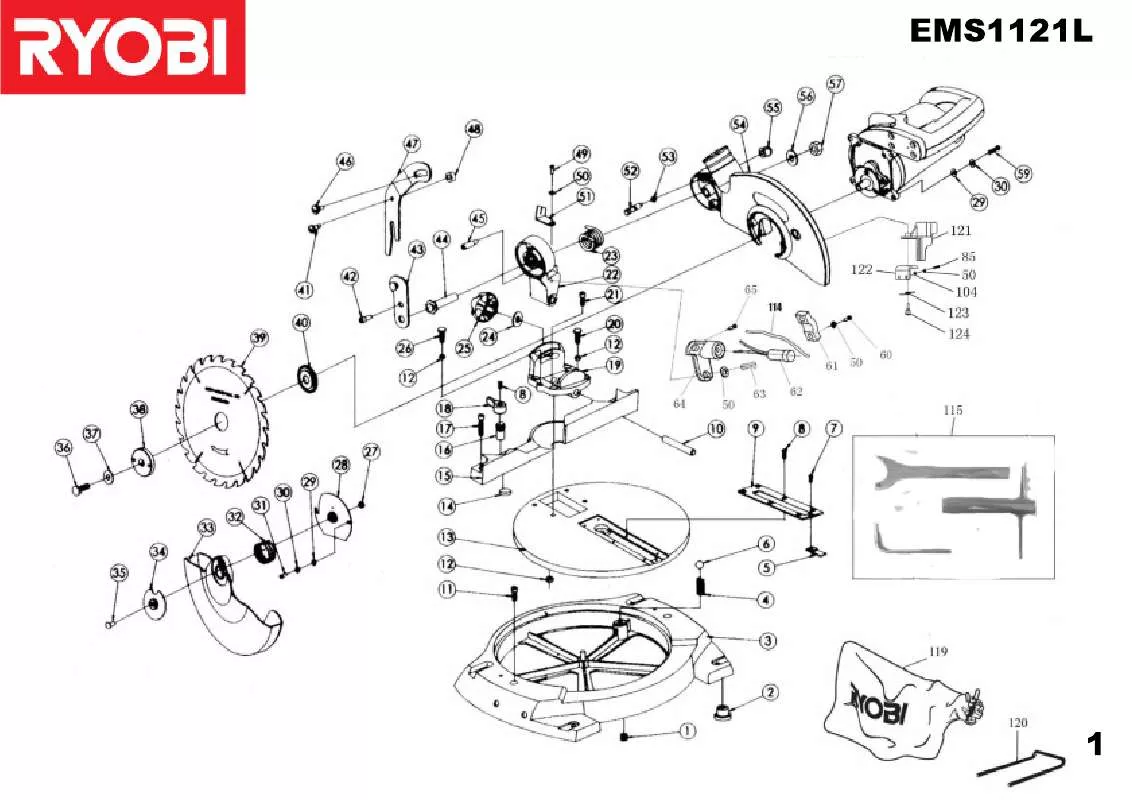 Mode d'emploi RYOBI EMS1121L