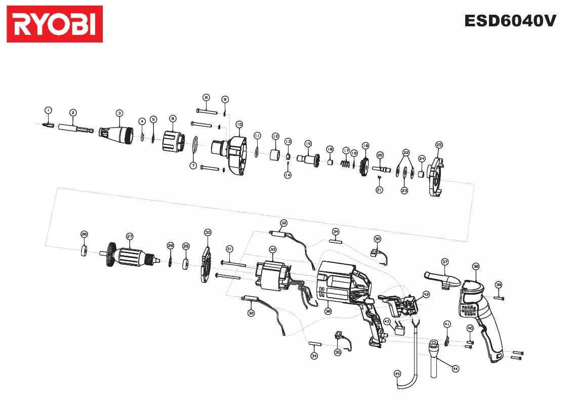 Mode d'emploi RYOBI ESD6040V