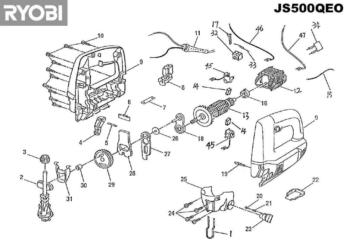 Mode d'emploi RYOBI JS500QEO