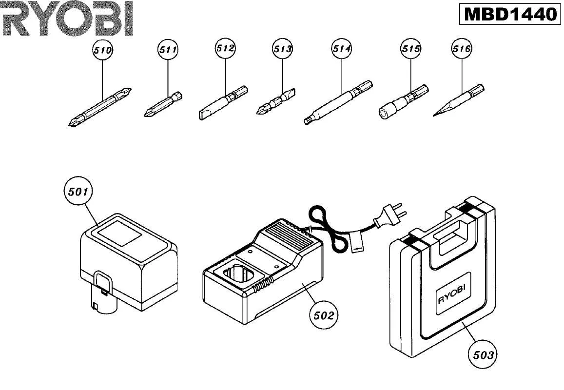 Mode d'emploi RYOBI MBD1440