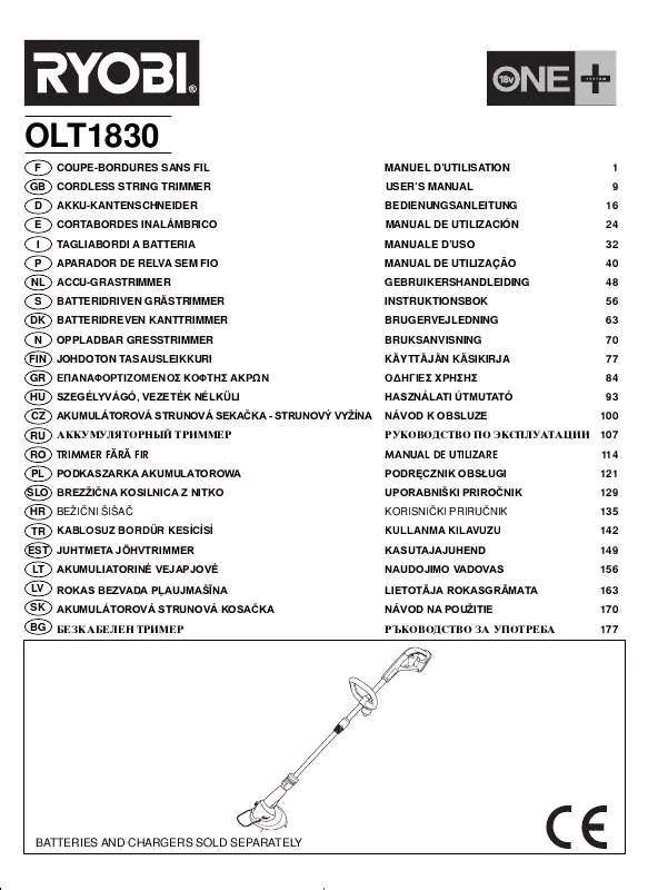 Mode d'emploi RYOBI OLT1830