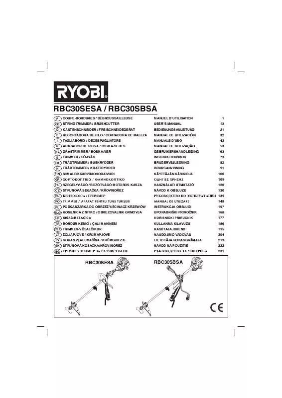 Mode d'emploi RYOBI RBC30SBSA