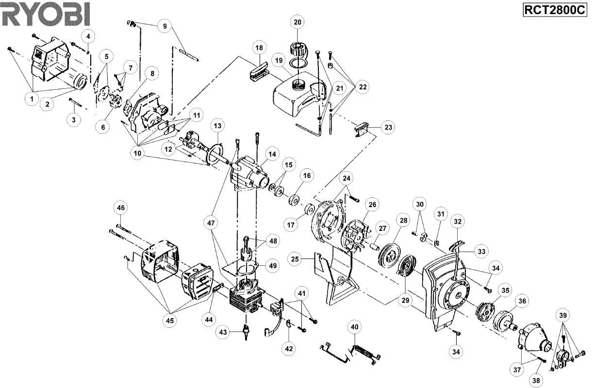 Mode d'emploi RYOBI RCT2800C