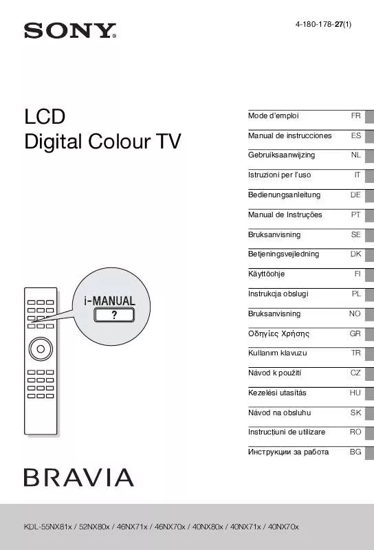 Mode d'emploi SONY KDL-55NX810