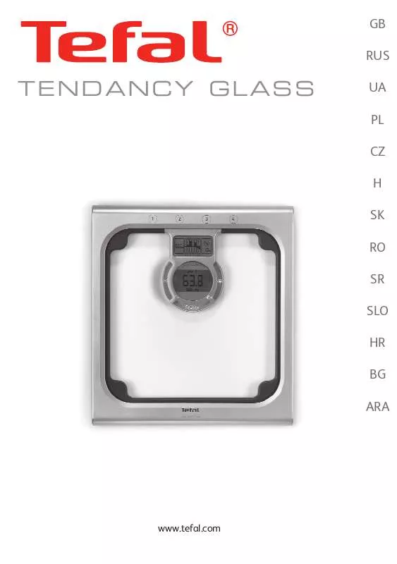 Mode d'emploi T-FAL TENDANCY GLASS