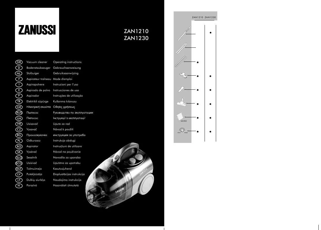 Mode d'emploi ZANUSSI ZAN1210