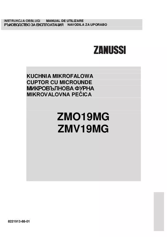 Mode d'emploi ZANUSSI ZMO19MG